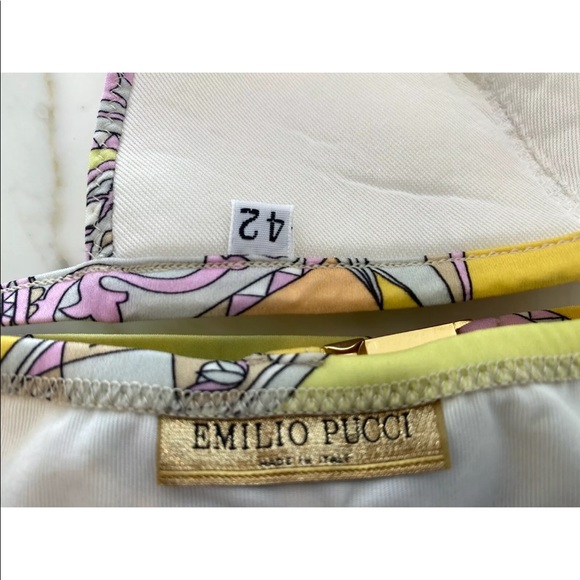 EMILIO PUCCI YELLOW MULTI BIKINI SIZE IT 42 / US 8 - Picture 12 of 12